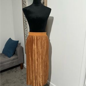 Black Tape full length skirt, gold/bronze Size XL. Purchased in Rome, Italy.
